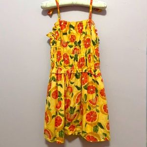 girls summer dress in orange 🍊 print